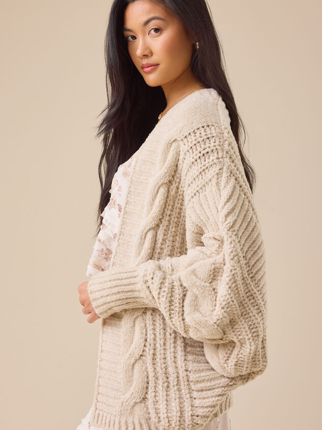 Luna Open Front Cardigan Detail 4 - TULLABEE