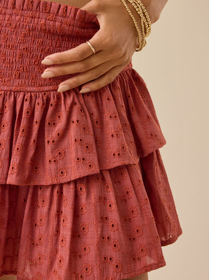 Cody Eyelet Mini Skort - TULLABEE