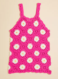 Daisy Crochet Toddler Coverup Detail 3 - TULLABEE
