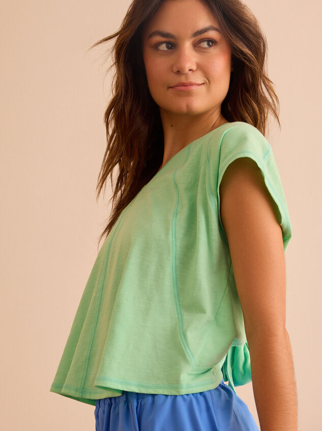 Run Free Tie Back Shirt Detail 5 - TULLABEE