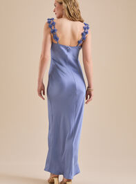 Scarlett Satin Maxi Dress Detail 4 - TULLABEE