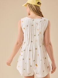 Evie Embroidered Romper Detail 4 - TULLABEE