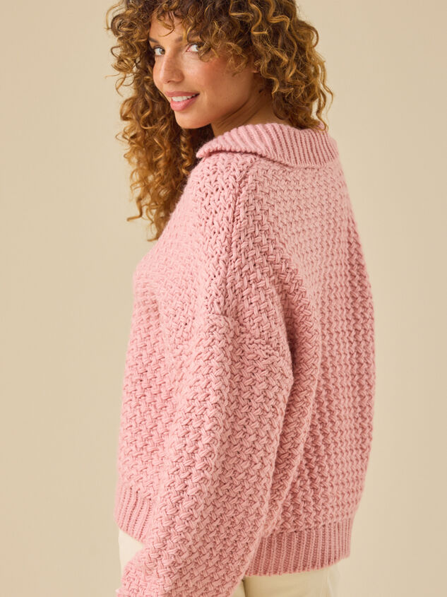 Kaia Oversized Collared Sweater Detail 5 - TULLABEE