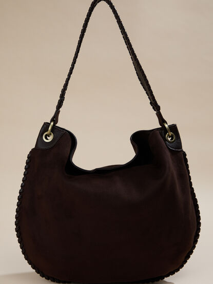Chocolate Whipstitch Tote - TULLABEE