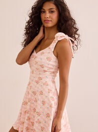 Grand Slam Floral Plaid Mini Dress Detail 3 - TULLABEE