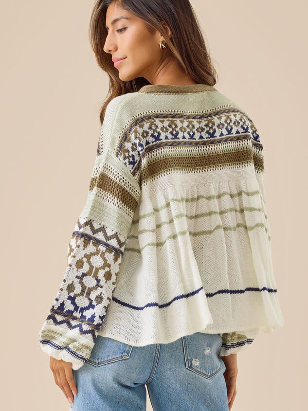 Belle Boho Babydoll Sweater Detail 4 - TULLABEE