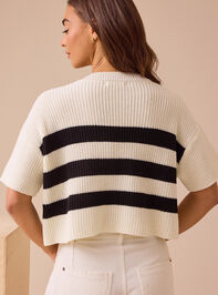 Ricki Striped Boxy Sweater Detail 4 - TULLABEE