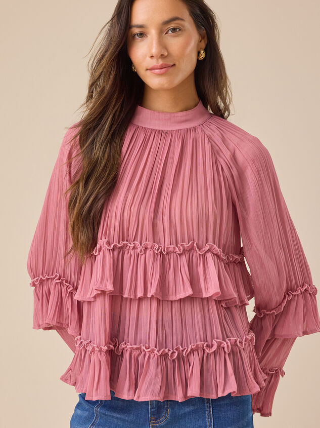 Odette Chiffon Ruffle Top - TULLABEE