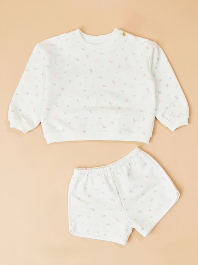 Emerson Floral Bow Shorts Detail 4 - TULLABEE
