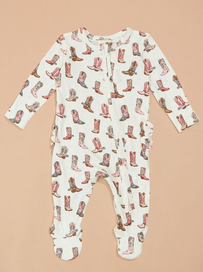 Future Cowgirl Ruffle Footie - TULLABEE