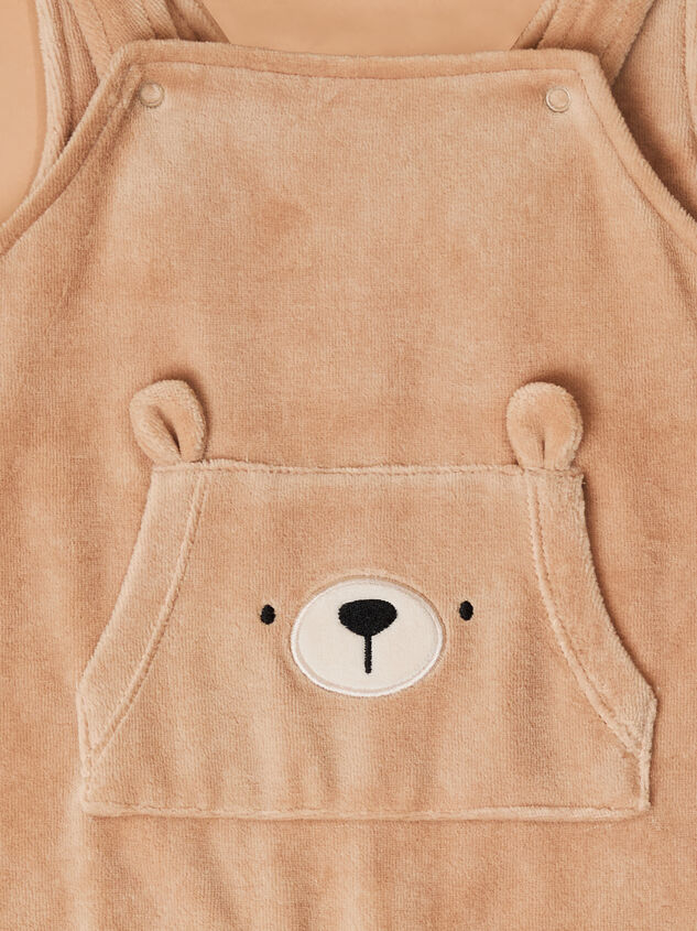 Brother Bear Velour Overall Detail 3 - TULLABEE