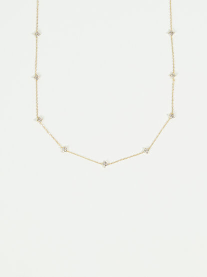 Diana Crystal Dangles Necklace - TULLABEE