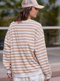Swift Stripe Long Sleeve Top Detail 3 - TULLABEE