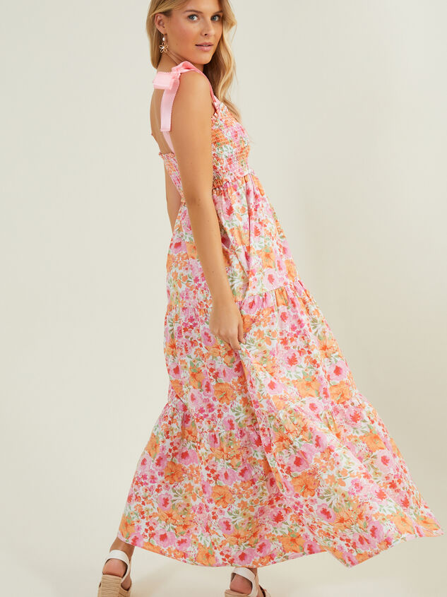 Addison Floral Maxi Dress Detail 4 - TULLABEE