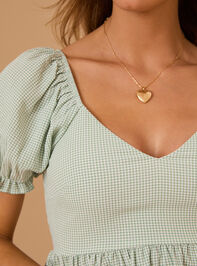 Carper Gingham Babydoll Top Detail 4 - TULLABEE