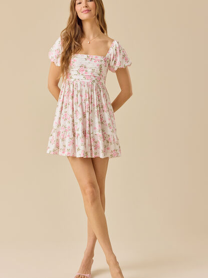 Nyra Floral Mini Dress - TULLABEE