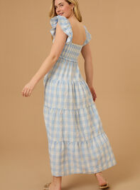Baylin Gingham Maxi Dress Detail 6 - TULLABEE