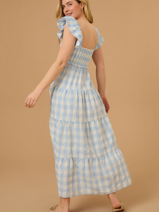 Baylin Gingham Maxi Dress Detail 6 - TULLABEE