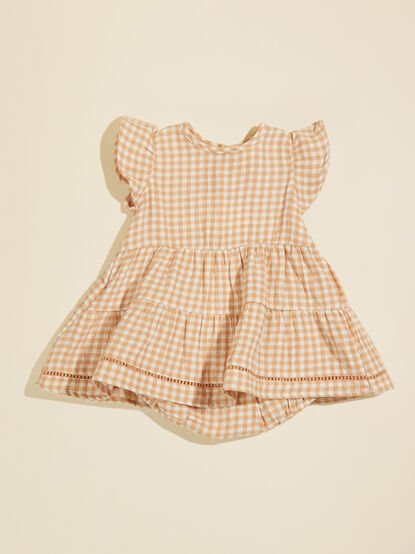 Sadie Gingham Dress and Bloomer Set by Quincy Mae - TULLABEE