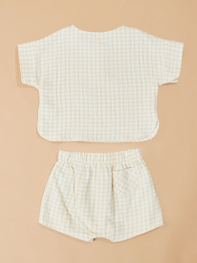 Brady Checkered Top and Shorts Set by Quincy Mae Detail 3 - TULLABEE