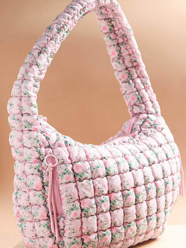 Proficient Floral Quilted Puffer Shoulder Bag Detail 2 - TULLABEE