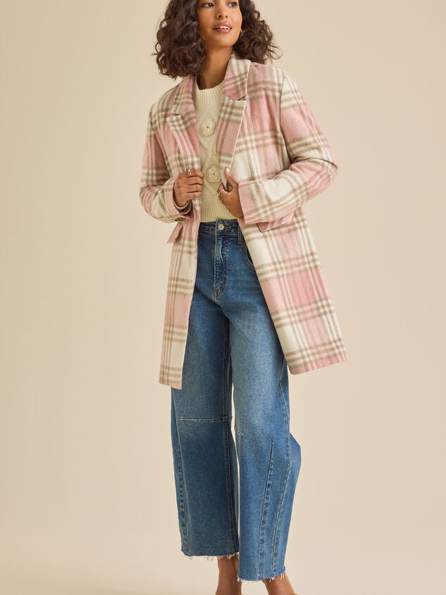 Robyn Plaid Peacoat Detail 3 - TULLABEE