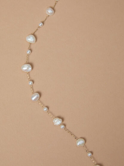 Dainty Pearl Stone Choker Necklace - TULLABEE