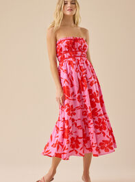 Mallory Floral Midi Dress Detail 2 - TULLABEE