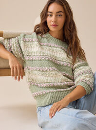 Katherine Textured Stripe Sweater - TULLABEE