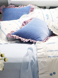 Lyla Cotton Duvet Cover Detail 2 - TULLABEE