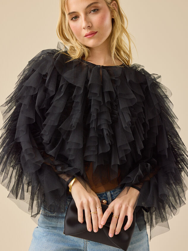 Tatiana Long Sleeve Ruffle Top - TULLABEE