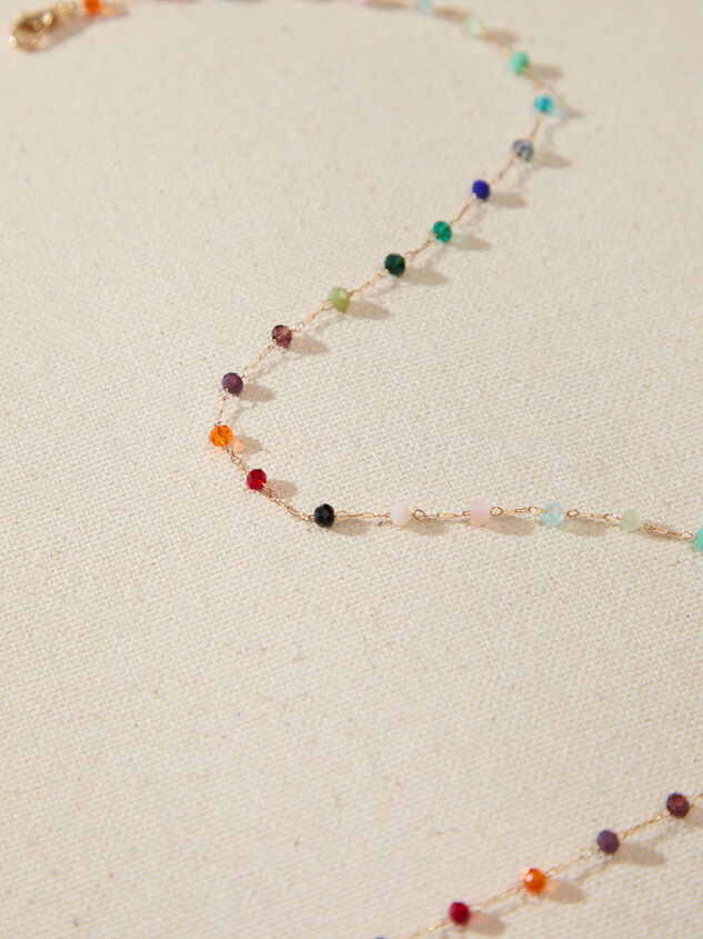 Multi-Color Gem Bead Choker Detail 2 - TULLABEE