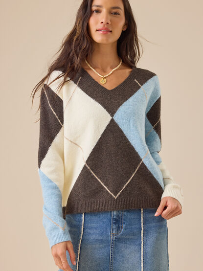 Mika Argyle Sweater - TULLABEE