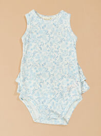 Laney Floral Ruffle Bodysuit Detail 2 - TULLABEE