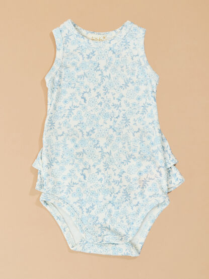 Laney Floral Ruffle Bodysuit - TULLABEE