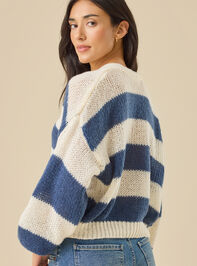 Brynn Striped Cardigan Detail 4 - TULLABEE