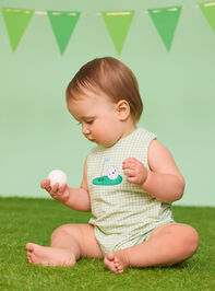 Putt Practice Baby Gingham Romper - TULLABEE