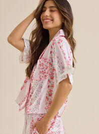 Rose Floral Sleep Top Detail 5 - TULLABEE
