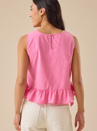 Amanda Peplum Boxy Tank Detail 4 - TULLABEE
