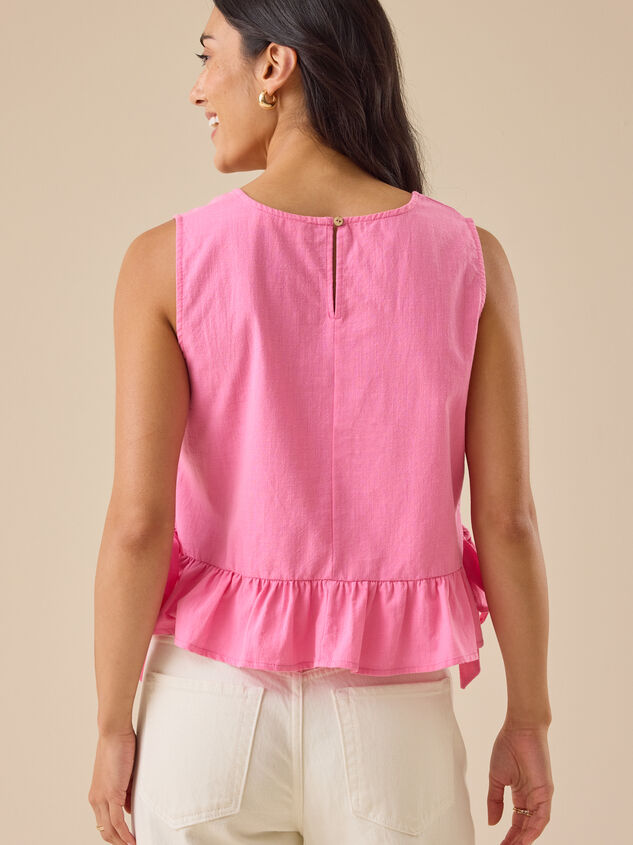 Amanda Peplum Boxy Tank Detail 4 - TULLABEE
