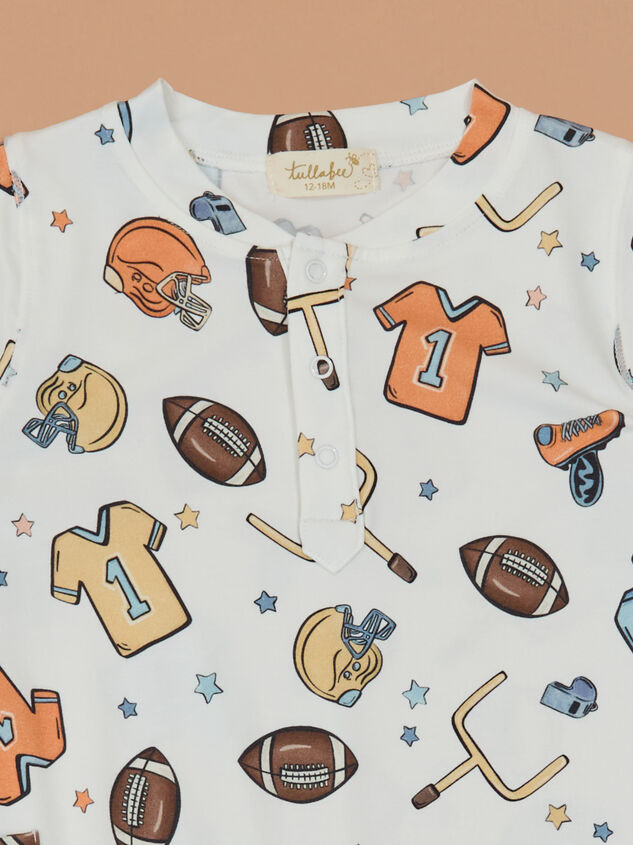 Gameday Icons Baby Jumpsuit Detail 3 - TULLABEE
