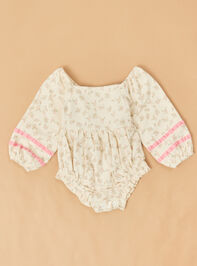 Ella Velvet Trim Floral Bubble - TULLABEE