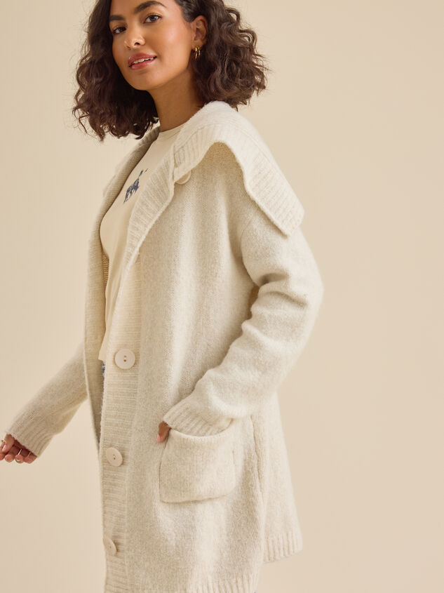 Evangeline Oversized Cardigan Detail 3 - TULLABEE
