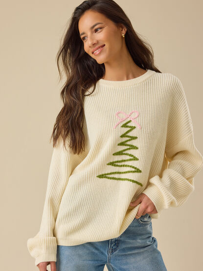 Chic Christmas Tree Mama Sweater - TULLABEE