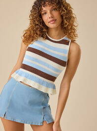 Aubriella Stripe Sweater Tank - TULLABEE
