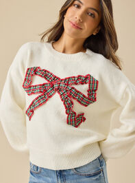 Mitsy Plaid Bow Pullover - TULLABEE