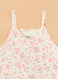 Kara Floral Toddler Athletic Dress Detail 2 - TULLABEE