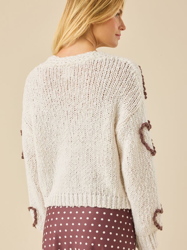 Miller 3D Heart Cardigan Detail 4 - TULLABEE