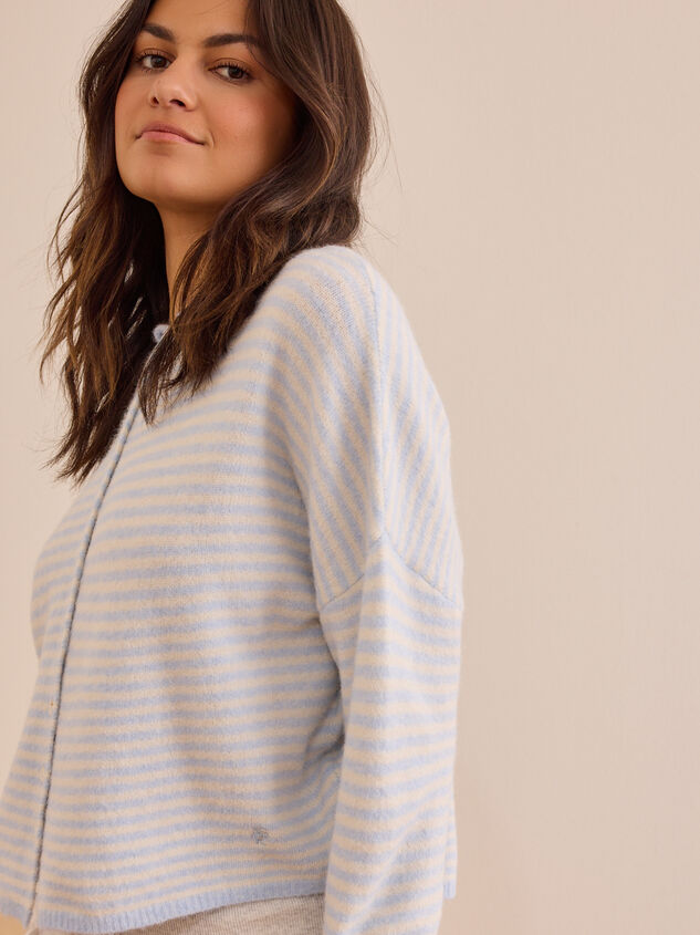 Reformer Striped Cardigan Detail 2 - TULLABEE