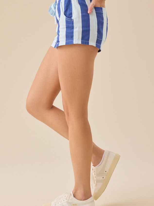Harbor Striped Mini Short Detail 4 - TULLABEE